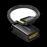 Adaptador Micro HDMI a HDMI (HDMI Tipo D)   / 18Gbps / 4K@60Hz / HDR /  Tecnología 3D / ARC / Carcasa PC+ABS / HDCP/ Longitud de 22 cm 15844