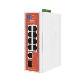 Switch Semi-Industrial / No administrable / 8 puertos 10/100 PoE af/at/bt / 1 puerto Gigabit RJ45 Uplink / 1 puerto SFP Uplink / Presupuesto PoE 110 Watts / WI-PS212GF-I-V2