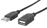 308519 Cable USB-A V2.0 Ext. 0.9M Negro - 