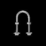 Abrazadera tipo U de 2 \", con acabado Electro Zinc, no incluye tuercas y arandelas CH-ABR-U-51