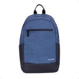 Backpack Basic Black TechZone TZLBP16  15.6 pulgadas - color azul, 2 bolsos laterales y 1 frontal, tirante acojinado. GARANTIA LIMITADA DE POR VIDA