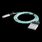 Cable AOC QSFP+ de 40 Gbps a 4x 10 Gbps / Cable de fibra óptica Activo / Longitud: 1 metro LP-AOC-40G-4X10G-1M