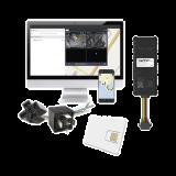 Tecnología de seguimiento básico para vehículos /  rastreador satelital con conectividad 4G LTE y BLE / alertas de encendido y apagado del motor / función de emergencia SOS + SIM500MB2Y + EPCOMGPSANUAL TLW26BLKIT