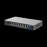 e-Lighten ONU / Switch PoE+ Hibrido, Capa 2 con un Puerto PON 1G y 8 Puertos Ethernet PoE+ 1G hasta 120 Watts y 100 Clientes RG-NBF2100S-8GT1SC-P