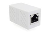 Acoplador (Extensor de Cable Ethernet RJ45 a RJ45) | 1000Mbps | Compatibilidad con Cat7 Cat6A Cat6 Cat5e | Compatible con POE | Ignífugo | ABS | Color Blanco. 20311