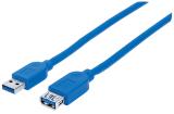 CABLE USB V3.2 EXT. TIPO A     CABL 1.0M AZUL 5GBPS 325394
