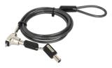 CANDADO LAPTOP NANO LLAVE 1.5M ACCS GRIS 440509