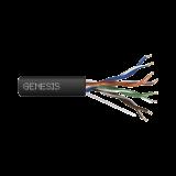 Bobina de Cable de 305 Metros UTP Cat6 RISER / Color Negro / UL, CMR SPNLS, Probado a 350 Mhz / Para Aplicaciones de CCTV, Redes de Datos, IP megapixel, Control RS485 6360-1108