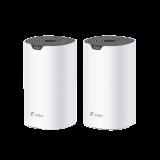 Kit 2 Routers Inalámbricos MESH Interior para Hogar / Doble Banda Wi-Fi 5 AC1900 Mbps / 3 Puerto Gigabit WAN/LAN / 3 Antenas Internas / Administración Mediante la App Deco (iOS, Android) DECOS7-2PACK