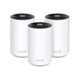 Kit 3 Routers Inalámbricos MESH Interior para Hogar / Doble Banda Wi-Fi 6E AX5400 Mbps / 3 Puerto Gigabit WAN/LAN / 4 Antenas Internas / Administración Mediante la App Deco (iOS, Android) / Protección HomeShield DECOXE75-3PACK