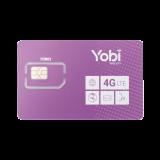 SIM Yobi para dispositivos móviles 3G/4G, 3.5GB Mensual por 1 año de servicio (solo datos) SIM3GBY