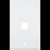 Placa de Pared (Face Plate) / 1 Puerto / Color Blanco / Caja con 20 Piezas / ABS DS-1FPA1-A