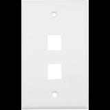 Placa de Pared (Face Plate) / 2 Puertos / Color Blanco / Caja con 20 Piezas / ABS DS-1FPA2-A