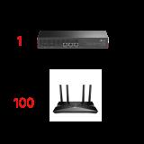 Kit para ISP´s / OLT DS-P7001-01 con Paquete de 100 ONU´s Modelo XX230V. TP-GPON-KIT1