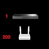 Kit para ISP`s / OLT DS-P7001-04 con Paquete de 200 ONU´s Modelo XC220G3 TP-GPON-KIT6