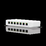 USW Ultra 210W Switch de 8 Puertos GbE (7 Puertos PoE+ y 1 Puerto Entrada PoE++) con Opciones de Montaje Versátiles USW-ULTRA-210W