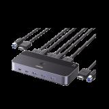 Conmutador KVM HDMI 4K | HDMI 2.0 | 2 Entradas 1 Salida | 4 Puertos USB 3.0 (3 USB-A *1 USB-C) | Soporta 4K@60Hz | HDR | Indicador Led | Compatible Win, MacOs y Linux | Carcasa de Aluminio. 15707