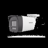 [Audio Bidireccional + Dual Light + ColorVu] Bala TURBOHD 4K (8 Megapixel) / Lente 2.8 mm / 30 mts IR EXIR + 20 mts Luz Blanca / Micrófono y Bocina Integrado / Exterior IP67 / Metal / dWDR B4K-TURBO-EX