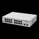 Switch MikroTik con 16 Puertos Gigabit Ethernet / 2 Puertos SFP+ 10G / Filtrado MAC y VLANs / SwOS Configuración Web CSS318-16G-2S+IN