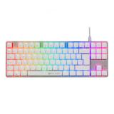 NACEB TECLADO MECANICO TKL GAMER LOW PROFILE RGB 80  K1009 87 TECLAS FULL BLANCAS - 