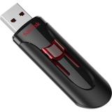 Memoria USB SanDisk Cruzer Glide - 64GB, USB 3.0, Negro/Rojo