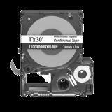 Casete MP, Cinta Continua, Pol., 1 W x 30 L, Blanco/Negro T100X000BYM-WH