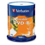 DVD-R VERBATIM 4.7GB 16X BLANCO INK PRINTABLE SPINDLE C/100 95153