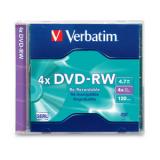 Verbatim Disco Vírgen para DVD, DVD-RW, 4x, 1 Disco (94836)