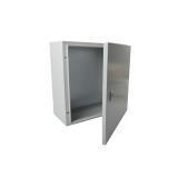 Gabinete de Acero IP66 Uso en Intemperie (250 x 300 x 150 mm) con Placa Trasera Interior y Compuerta Inferior Atornillable (Incluye Chapa y Llave). PST-2530-15A