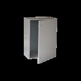 Gabinete de Acero IP66 Uso en Intemperie (600 x 800 x 300 mm) con Placa Trasera Interior y Compuerta Inferior Atornillable (Incluye Chapa y Llave). PST-6080-30A