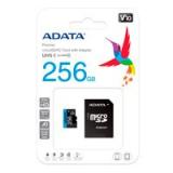 MEMORIA ADATA MICRO SDHC/SDXC UHS-I 256GB CLASE 10 A1 85MB/SEG C/ADAPTADOR AUSDX256GUICL10A1-RA1