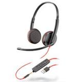 BLACKWIRE BINAURAL CON CONECTIVIDAD USB/USB-A Y DE 3,5 MM CON ALMOHADILLAS DE VINIPIEL BLACKWIRE,C3225 USB-A