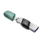 MEMORIA SANDISK 128GB IXPAND FLASH DRIVE FLIP PARA IPHONE/IPAD LIGHTNING/USB 3.1 METÁLICA CON TAPA DE PLÁSTICO SDIX90N-128G-GN6NE