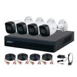 KIT 4 CANALES DAHUA 2 MEGAPIXELES AUDIO/ DVR COOPER-I WIZSENSE/ CON IA/ H.265+/ 4 CAMARAS METALICAS MICROFONO INTEG/ 4 CH+ 1 IP O HASTA 5 CH IP/ 4 CH SMD PLUS/ BUSQUEDA INTELIGENTE/ ACCESORIOS INCLUI KITXVR1B04-I+HFW1200CMA