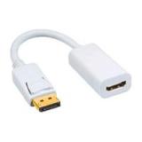 ADAPTADOR BROBOTIX DISPLAYPORT MACHO A HDMI  HEMBRA, BLANCO 104540