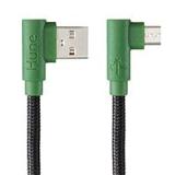 CABLE MICRO USB HUNE HIEDRA SUSTENTABLE TRENZADO CARGA RAPIDA Y DATOS 90ª  1.2M (BOSQUE) AT-ACC-CA-316BOS