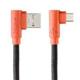 CABLE MICRO USB HUNE HIEDRA SUSTENTABLE TRENZADO CARGA RAPIDA Y DATOS 90ª  1.2M (CORTEZA) AT-ACC-CA-316COR