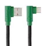 CABLE MICRO USB TIPO C HUNE HIEDRA SUSTENTABLE TRENZADO CARGA RAPIDA Y DATOS 90ª  1.2M (BOSQUE) AT-ACC-CA-317BOS