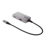 ADAPTADOR STARTECH.COM MULTIPUERTOS USB C - USB-C A HDMI 2.0 4K 60HZ, PD CON PASO DE 100W - HUB USB DE 3 PUERTOS DE 10GBPS - MINI DOCKING STATION USB TIPO C PORTATIL - CABLE DE 25CM DKT31CHPD3