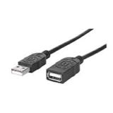 CABLE USB,MANHATTAN,308519, V2.0 EXT. TIPO A  0.9M NEGRO 308519