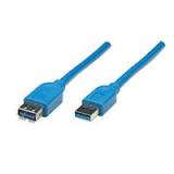 CABLE USB,MANHATTAN,322447, V3.2 EXT. TIPO A  3.0M AZUL, 5 G 322447