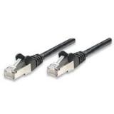 CABLE DE RED INTELLINET, 0.5 MTS, (1.5 PIES) CAT6, UTP, NEGRO 342032
