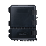 Caja de Distribución de Fibra Óptica para 24 Empalmes, con 8 acopladores SC/APC simplex, Exterior IP55, Color Negro FDP-440A