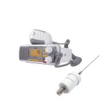 Kit de radio marino Uniden UM385, más antena marina de fibra de vidrio TX-1600-SYS UM385/KIT1600