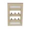 Placa de Pared Vertical Ejecutiva, Salida Para 6 Puertos Mini-Com, Con Espacios Para Etiquetas, Colo