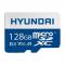 Memoria  Micro SD 128GB Class 10 HYUNDAI 10/UHS-I(U3) - 128 GB, Gris, Blanco, UHS-I(U3) CLASS 10.