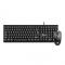 Kit de Teclado y Mouse  Stylos STPKTM4B - Español, 105 teclas, Negro