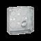 Caja Cuadrada Galvanizada  de 4 x 4\", profundidad de 1- 1/2\". Cuenta con 11 Entradas de 1/2\" y 6 