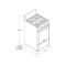 Whirlpool WWR3000S cocina Cocina independiente Gas Gris