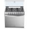 Whirlpool WER5100S estufa Integrado Gas licuado de petróleo (GLP) Gris, acero satinado